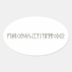 Runes Ovaler Aufkleber