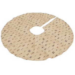 Runes Tree Skirt Leinenimitat Weihnachtsbaumdecke