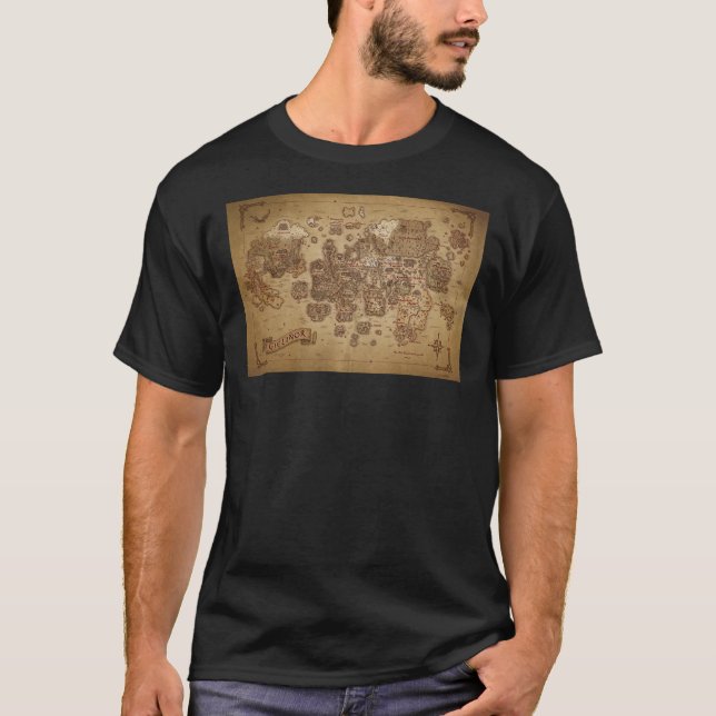 Runescape Gielinor Map Poster T-Shirt (Vorderseite)