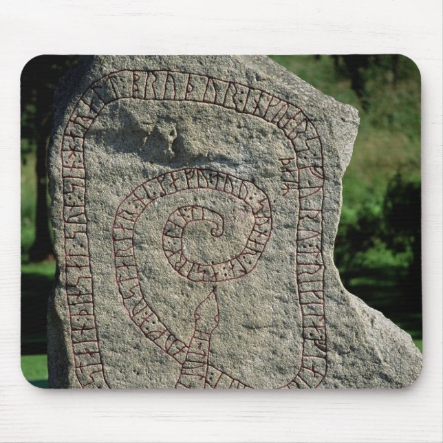 Runestein außerhalb Gripsholm Schlosses Mousepad (Vorne)