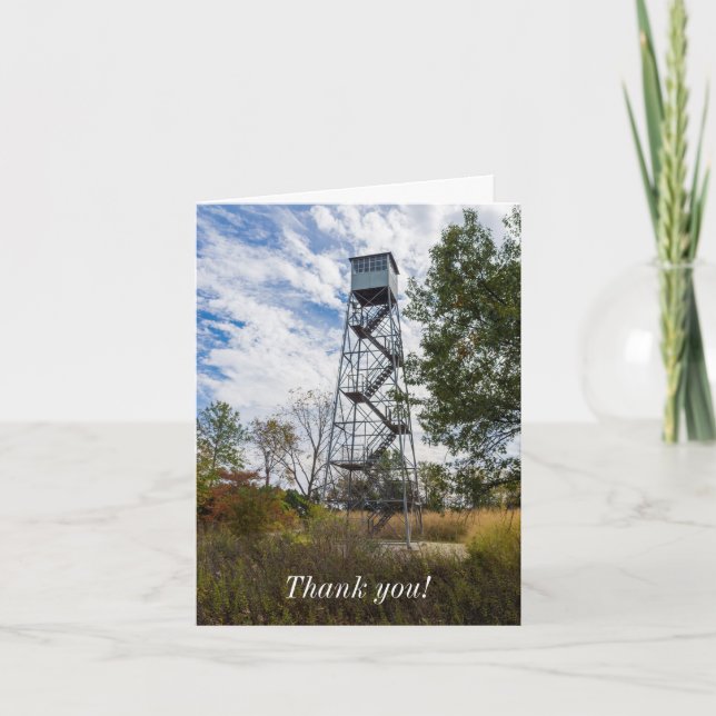 Runge Fire Tower Danke Karte (Vorderseite)