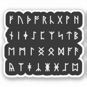 Runic Alphabet [Futhorc] Aufkleber