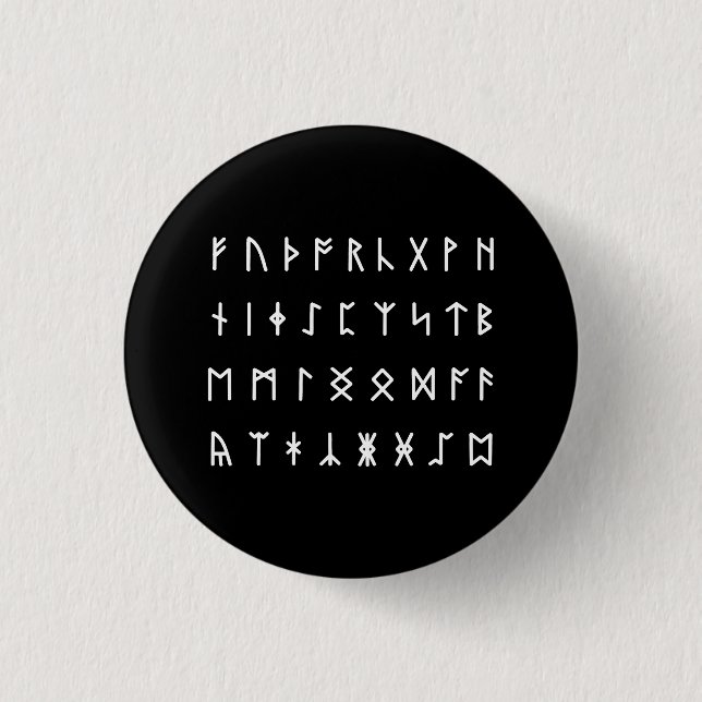 Runic Alphabet [Futhorc] Button (Vorderseite)
