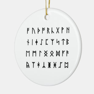 Runic Alphabet [Futhorc] Keramik Ornament