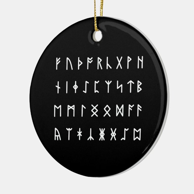 Runic Alphabet [Futhorc] Keramik Ornament (Links)