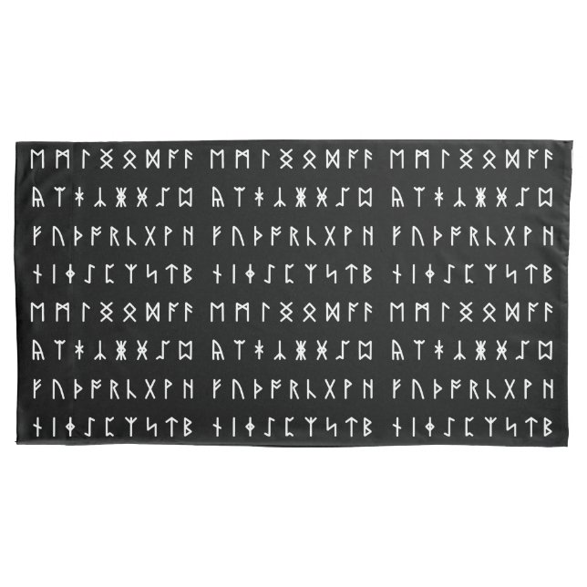 Runic Alphabet [Futhorc] Kissenbezug (Vorderseite-Links)