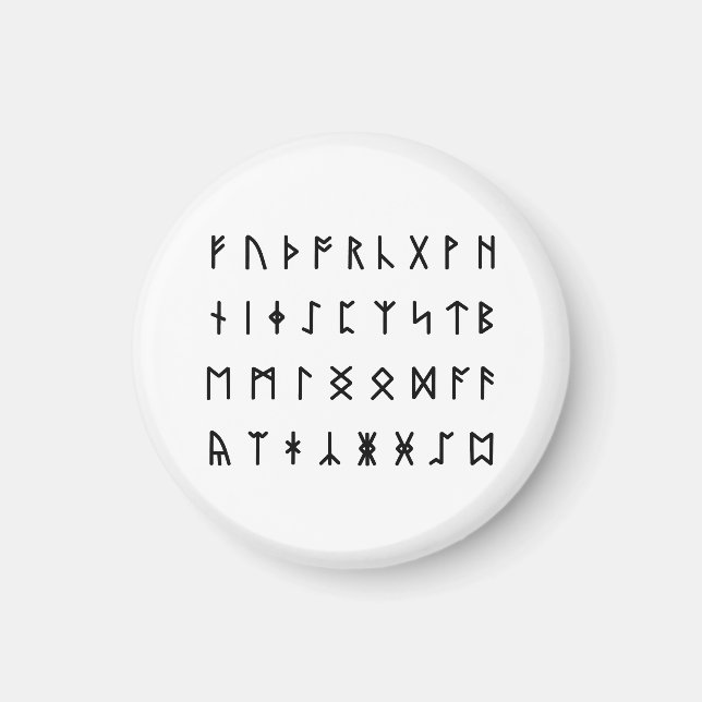 Runic Alphabet [Futhorc] Magnet (Vorne)