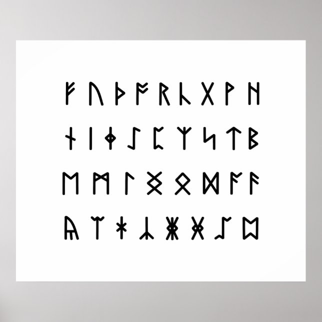 Runic Alphabet [Futhorc] Poster (Vorne)