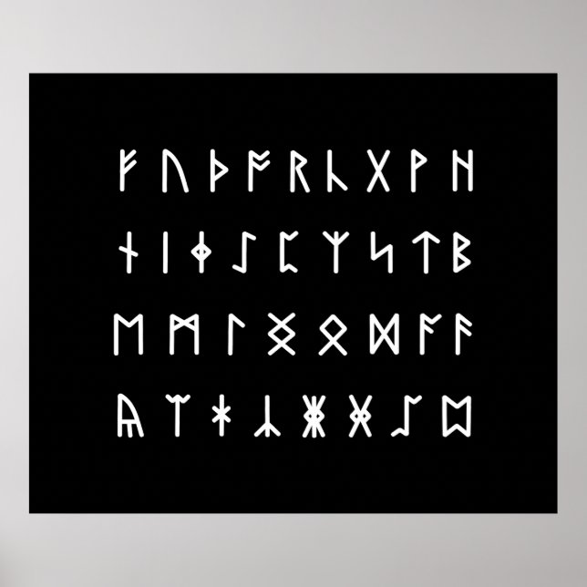 Runic Alphabet [Futhorc] Poster (Vorne)