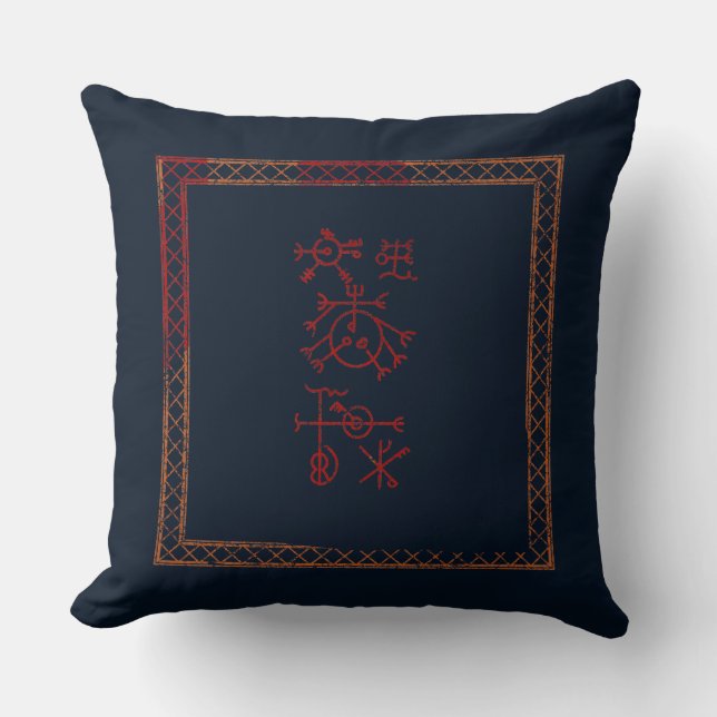 Runic Pillow, um jemanden zum Schlafen zu bringen Kissen (Vorderseite)