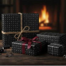 Runic Symbol Black & White Wrapping Paper