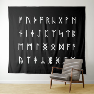 Runisches Alphabet [Futhorc] Wandteppich
