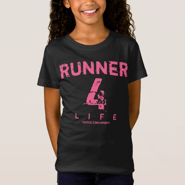 Runner 4 Life - Rosa T-Shirt (Vorderseite)