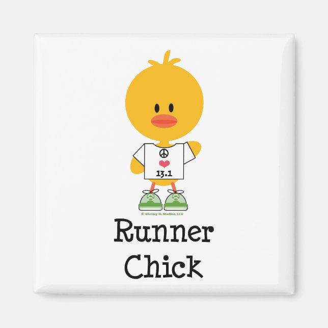 Runner Chick Half Marathon Magnet (Vorne)