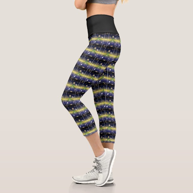 Runner Christmas Tree - Mädchen laufen Capri Leggings (Links)