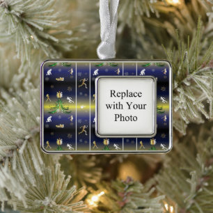 Runner Christmas Tree - Mädchen laufen Rahmen-Ornament Silber
