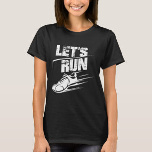 Runner, der Team-freie Liebe läuft und Workout aus T-Shirt