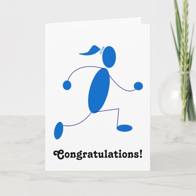 Runner Girl Gratulations Card Karte (Vorderseite)