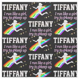 RUNNER GIRL PERSONALISIERT FABRIC STOFF