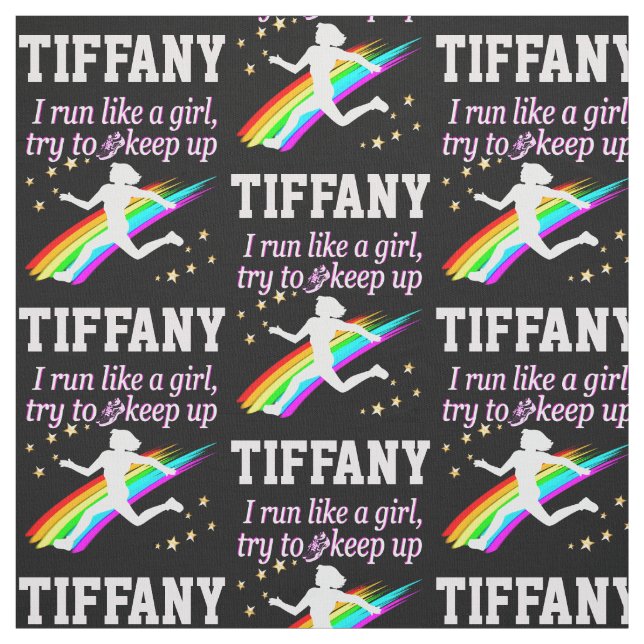 RUNNER GIRL PERSONALISIERT FABRIC STOFF (Muster)