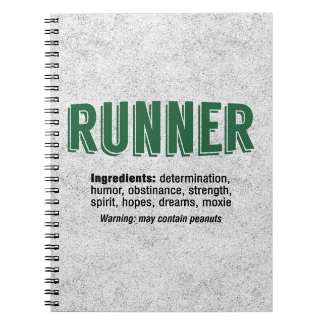 Runner Ingredients Notizblock (Vorderseite)
