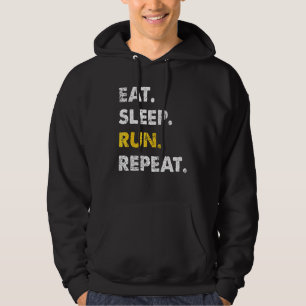 Runner-Joggen Eat Sleep-Run-Wiederholung Hoodie