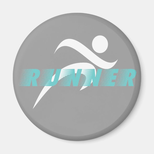 Runner-Kühlschrank-Magnet Magnet (Vorne)