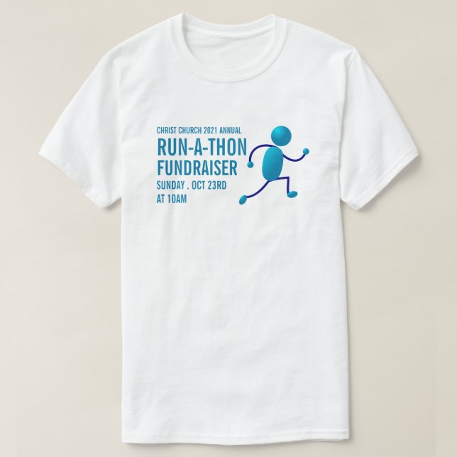 Runner-Logo, Wohltätigkeit-Run-a-Thon-Veranstaltun T-Shirt (Design vorne)
