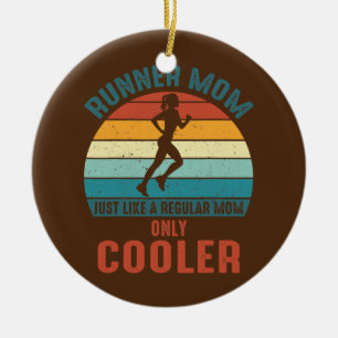 Runner Mama Cool Laufende Girl Retro Zukunft Keramik Ornament