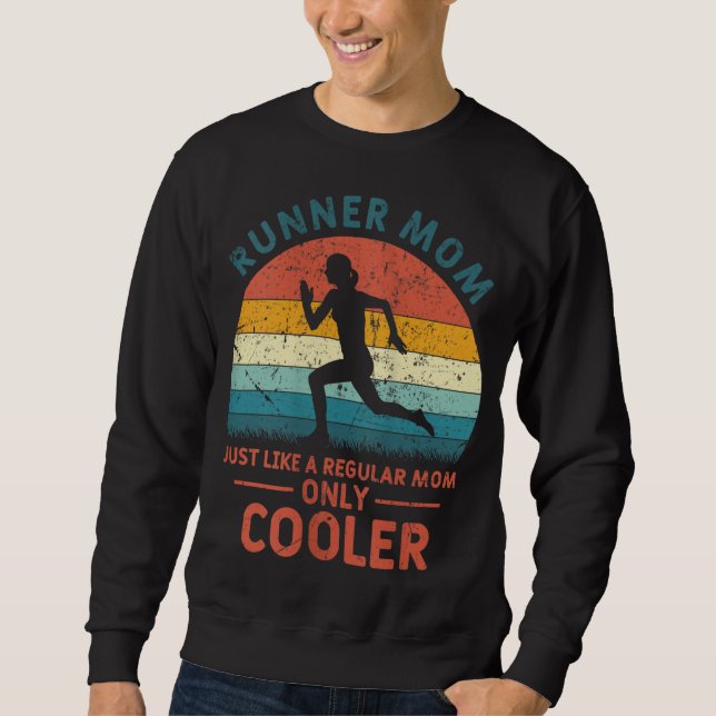 Runner Mama Funny Marathon Running Joggen Mutter Sweatshirt (Vorderseite)