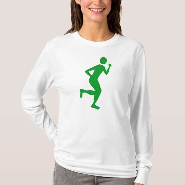 Runner (männlich) - grünes Gras T-Shirt (Vorderseite)