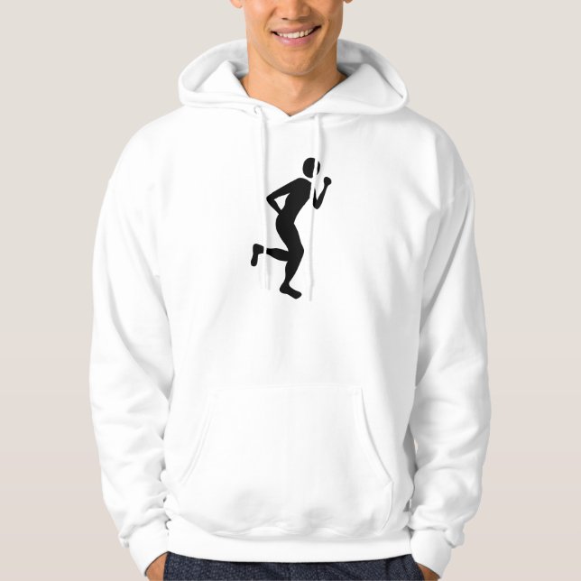 Runner (männlich) - Schwarz Hoodie (Vorderseite)