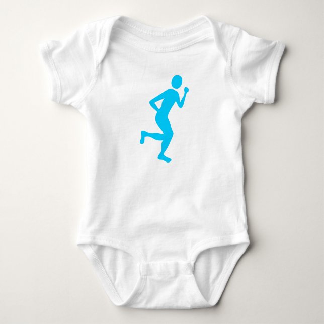 Runner (männlich) - Sky Blue Baby Strampler (Vorderseite)