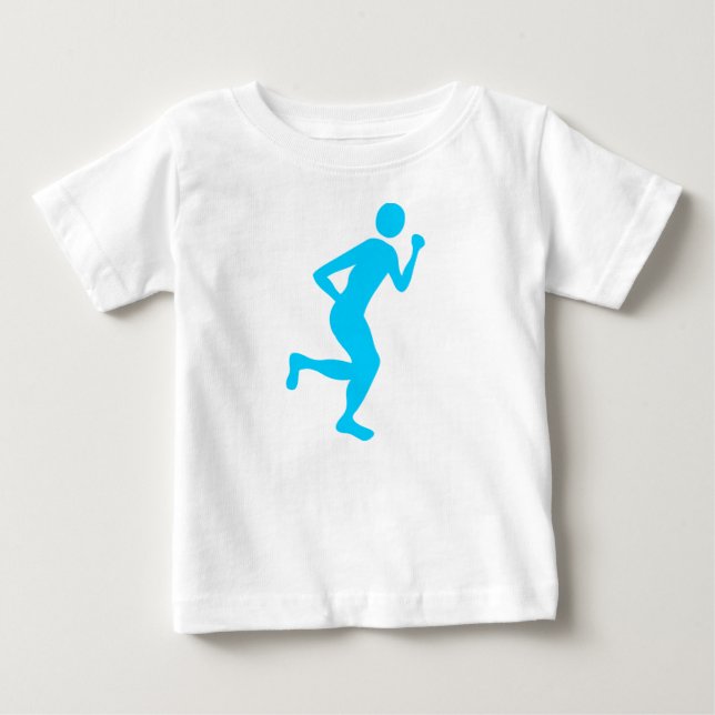 Runner (männlich) - Sky Blue Baby T-shirt (Vorderseite)
