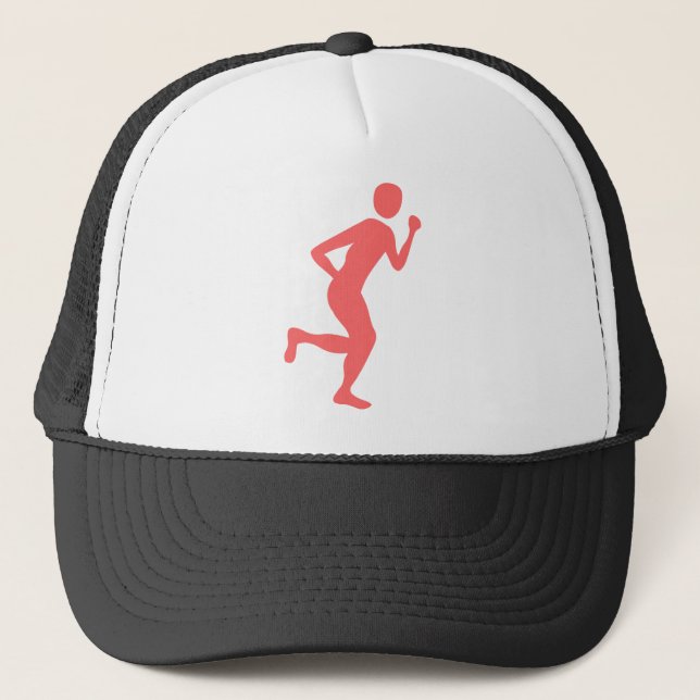 Runner (männlich) - Tropisch rosa Truckerkappe (Vorderseite)