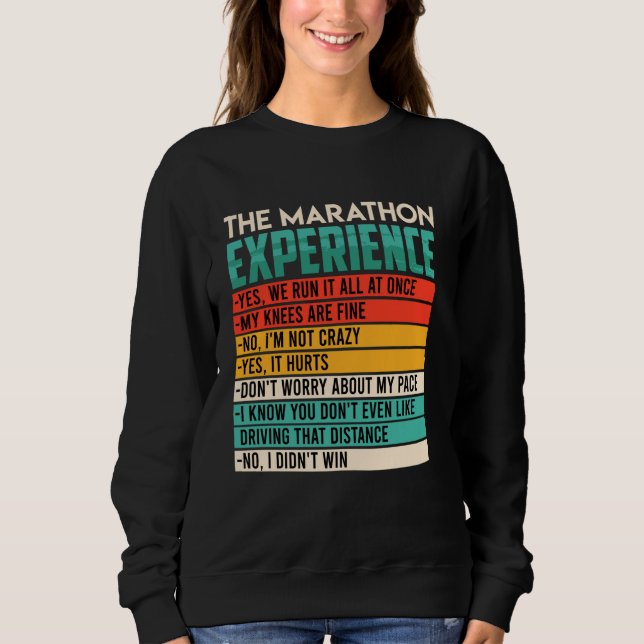Runner MARATHON ERLEBNIS Lauf der Funny Marathon Sweatshirt (Vorderseite)