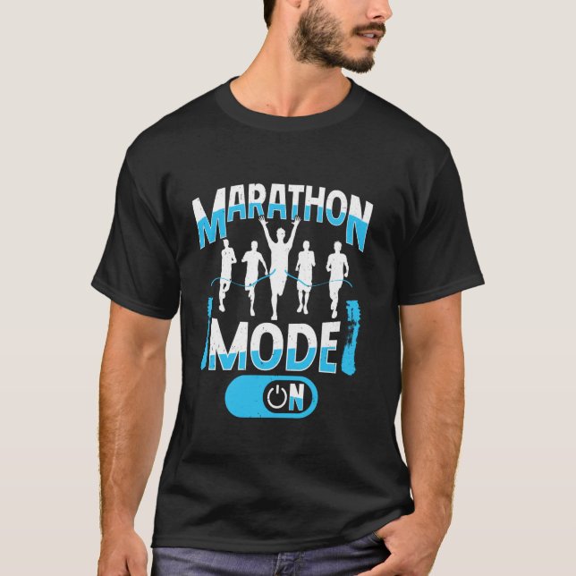 Runner MARATHON MODE AUF Running Funny Marathon T-Shirt (Vorderseite)