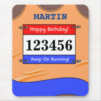 Runner Orange Vest Mouse Mat Mousepad