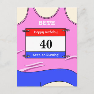 Runner Pink Postkarte