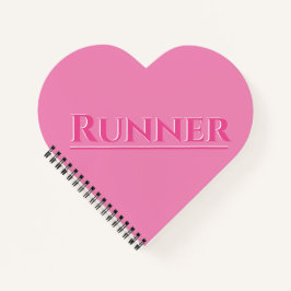 Runner rosa Skriptdesign Notizbuch
