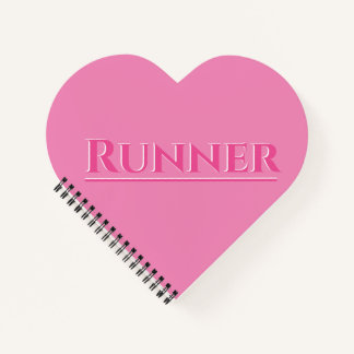 Runner rosa Skriptdesign Notizbuch