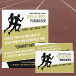 Runner-Silhouette, Wohltätigkeit-Run-Walk-a-Thon-V Flyer<br><div class="desc">Runner Silhouette, Wohltätigkeit Run-Walk-a-Thon Event Advertising Flyer vom Business Card Store.</div>