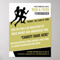 Runner-Silhouette, Wohltätigkeit-Run-Walk-a-Thon-V