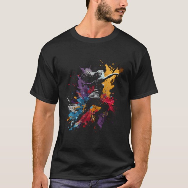 Runner Splash Art Sprinter Runner Shirt Ma (Vorderseite)