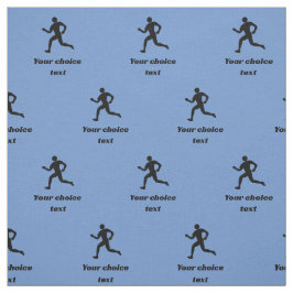 Runner Sports Pattern - benutzerdefinierter Text - Stoff