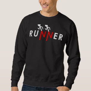 Runner-Strichmännchen läuft auf 5 k-Runners Marath Sweatshirt