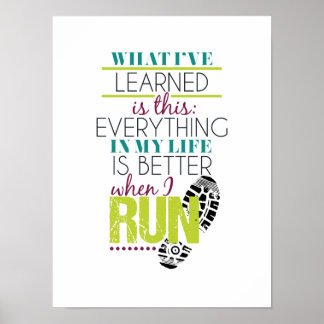 Runner Typographic Quote Poster
