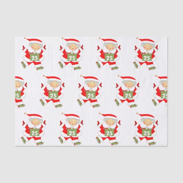 Runner Weihnachts-Weihnachtszettel Seidenpapier (Vorderseite)