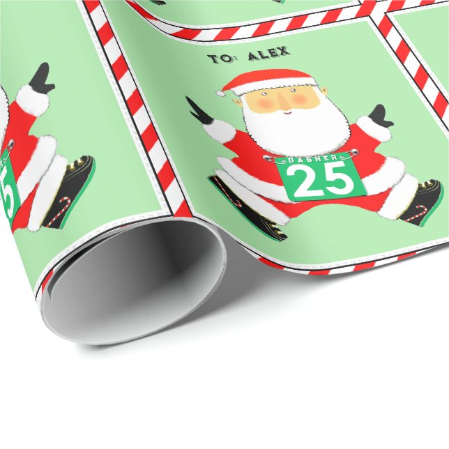 Runner Weihnachtsgeschenk Wrapping Paper Geschenkpapier (Rolleneckpunkt)
