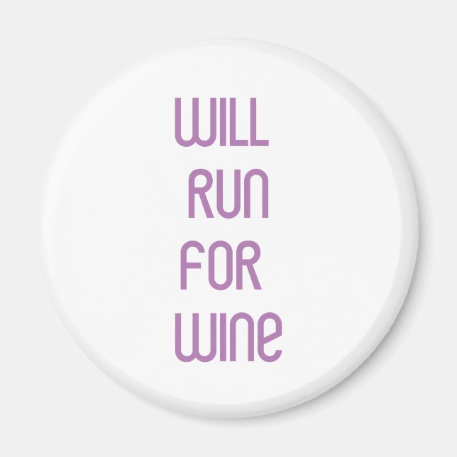 RunnerChick Wine Magnet (Vorne)